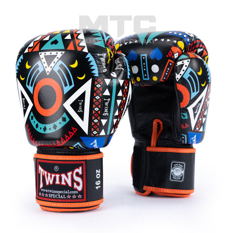 Twins Special Graphic Art Thai Boxing Gloves
